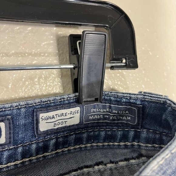 Miss Me Jeans Womens 29 Signature Boot Embellished Bling Denim Y2K eGirl - Picture 5 of 6